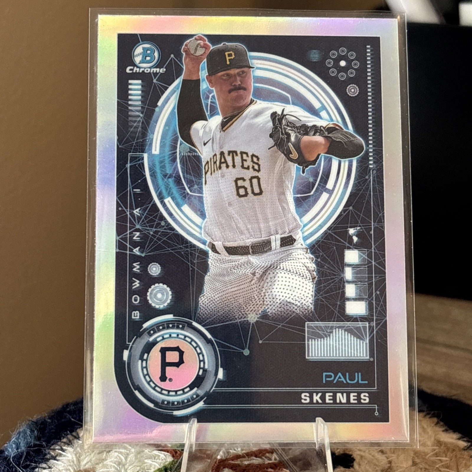 Paul Skenes RC AI Refractor 2024 Bowman Chrome Pittsburgh Pirates BAI-15