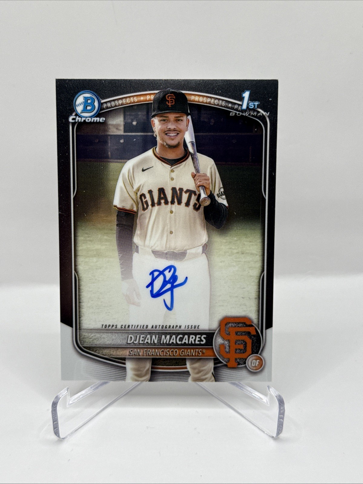 2025 Bowman Chrome Djean Macares Auto 1st San Francisco Giants