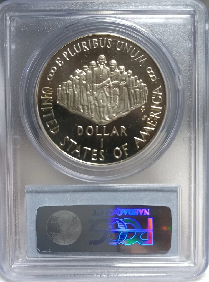 USA Constitution 1987-S Commemorative Silver Dollar PCGS PF69DCAM. Video SL0176. - Image 2 of 4