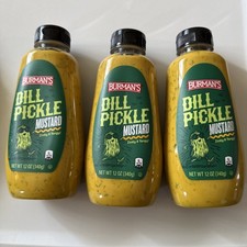 3 moutarde cornichons à l'aneth ALDI Burman's 12 oz taille chaque lot de 3