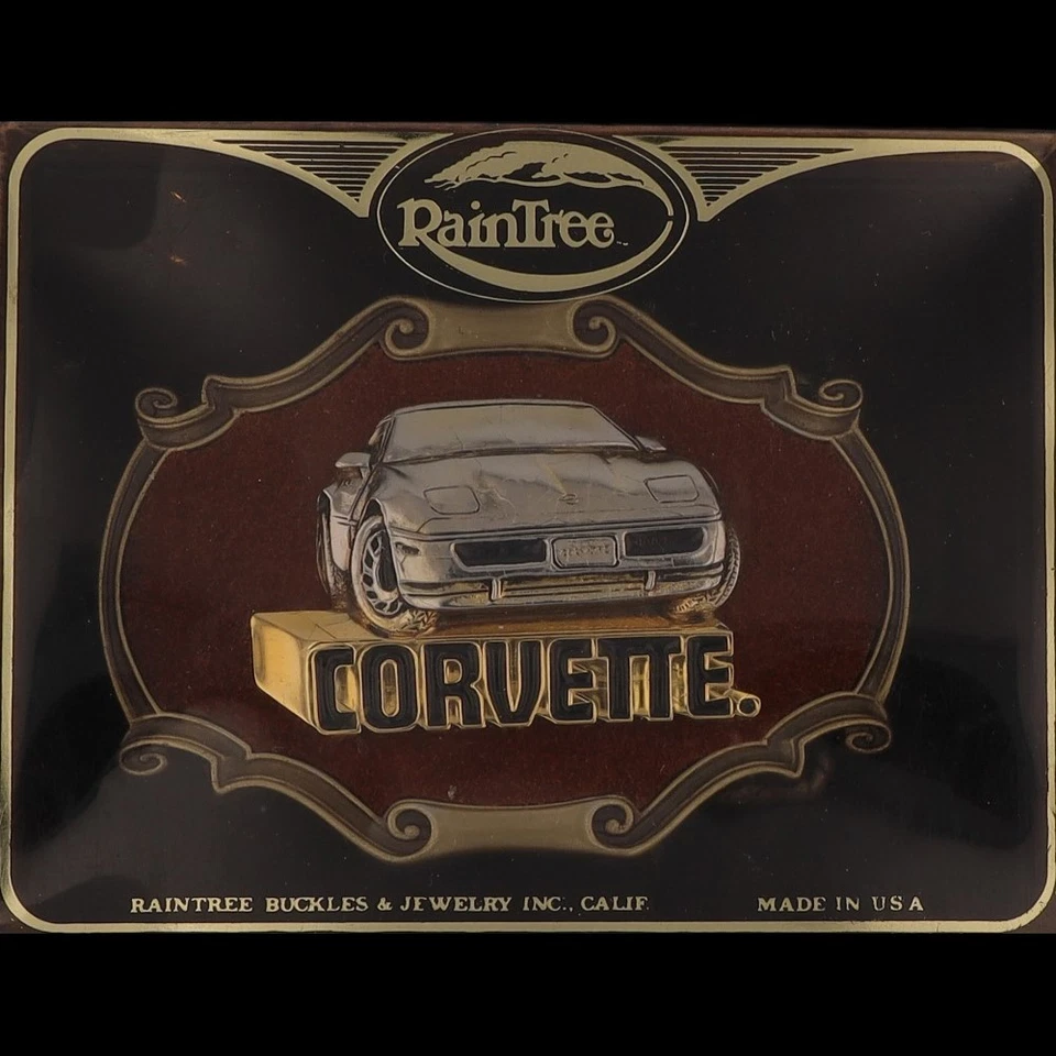 Nuevo Chevy Corvette Muscle Clásico Salón de Automóviles Deportivos Años 70 Nos Vintage Hebilla de Cinturón Foto 2 de 4