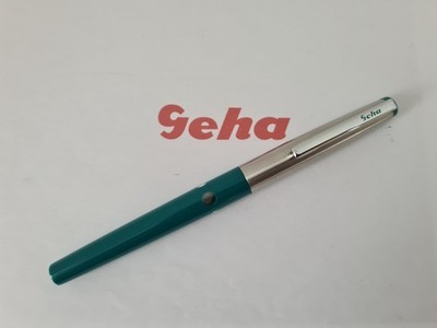 GEHA 711 ''A'' green fountain pen school fountain pen right-handed fountain pen 1982-1985