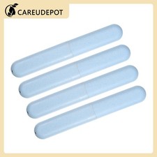 4Pcs Traveling Toothbrush Box Holders Case PP Blue 8.07''x1.22''x0.83''