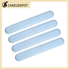 4Pcs Traveling Toothbrush Box Holders Case PP Blue 8.07''x1.22''x0.83''