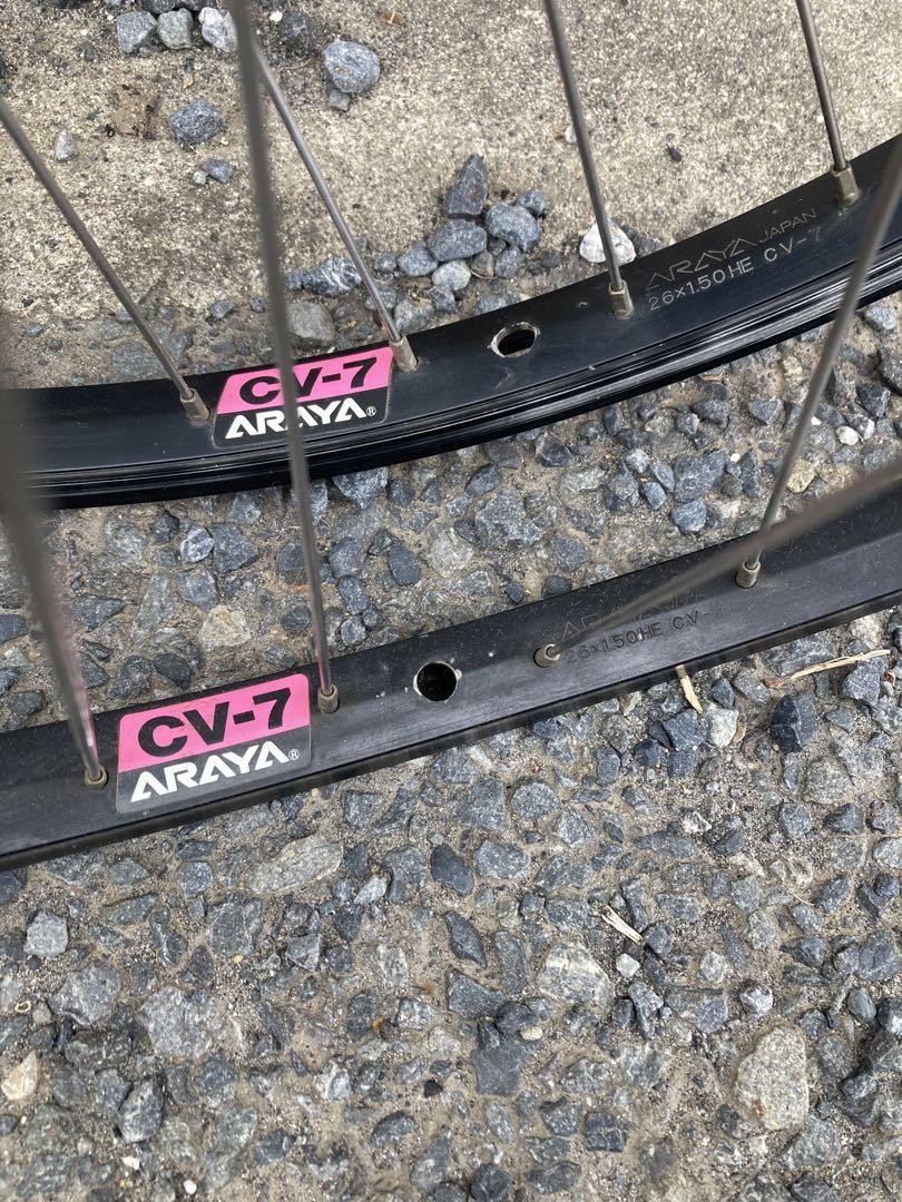 アラヤaraya26インチCV7ホイールセットoldmtbデオーレLX90年代 アラヤaraya26インチCV7ホイールセットoldmtbデオーレLX90年代