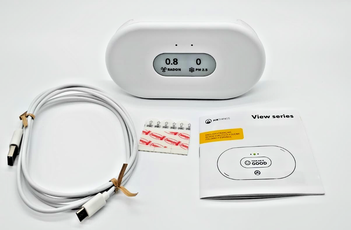 Airthings 2960 View Plus Air Quality Monitor, WiFi - Radon, PM2.5
