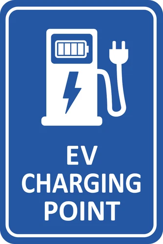 EV Charging Electric Vehicle Car Point Self Adhesive Vinyl Sticker