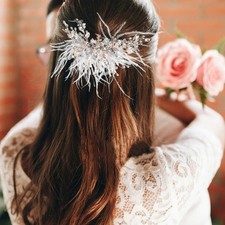 Crystal Hair Clip Vintage Rhinestone Hairpins Bride Comb Accessory