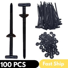 100 PCS Nylon Universal Cable Tie Buckle  Heavy Duty Self-Locking Zip Ties Holder