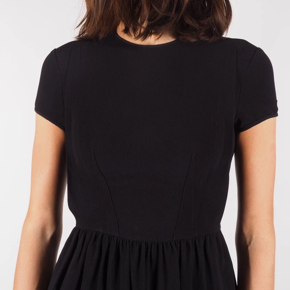 Vestido acampanado Miu vintage para mujer azul marino oscuro manga corta talla IT 36 / US 2 Foto 3 de 4