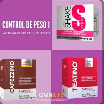 Paquete Para El Control De Peso De Omnilife  Shake Supreme, Cafezzino , Teatino 
