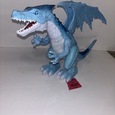 Robo Alive Roaring Ice Dragon Battery Powered Robotic Toy Lights Up Roars Moves