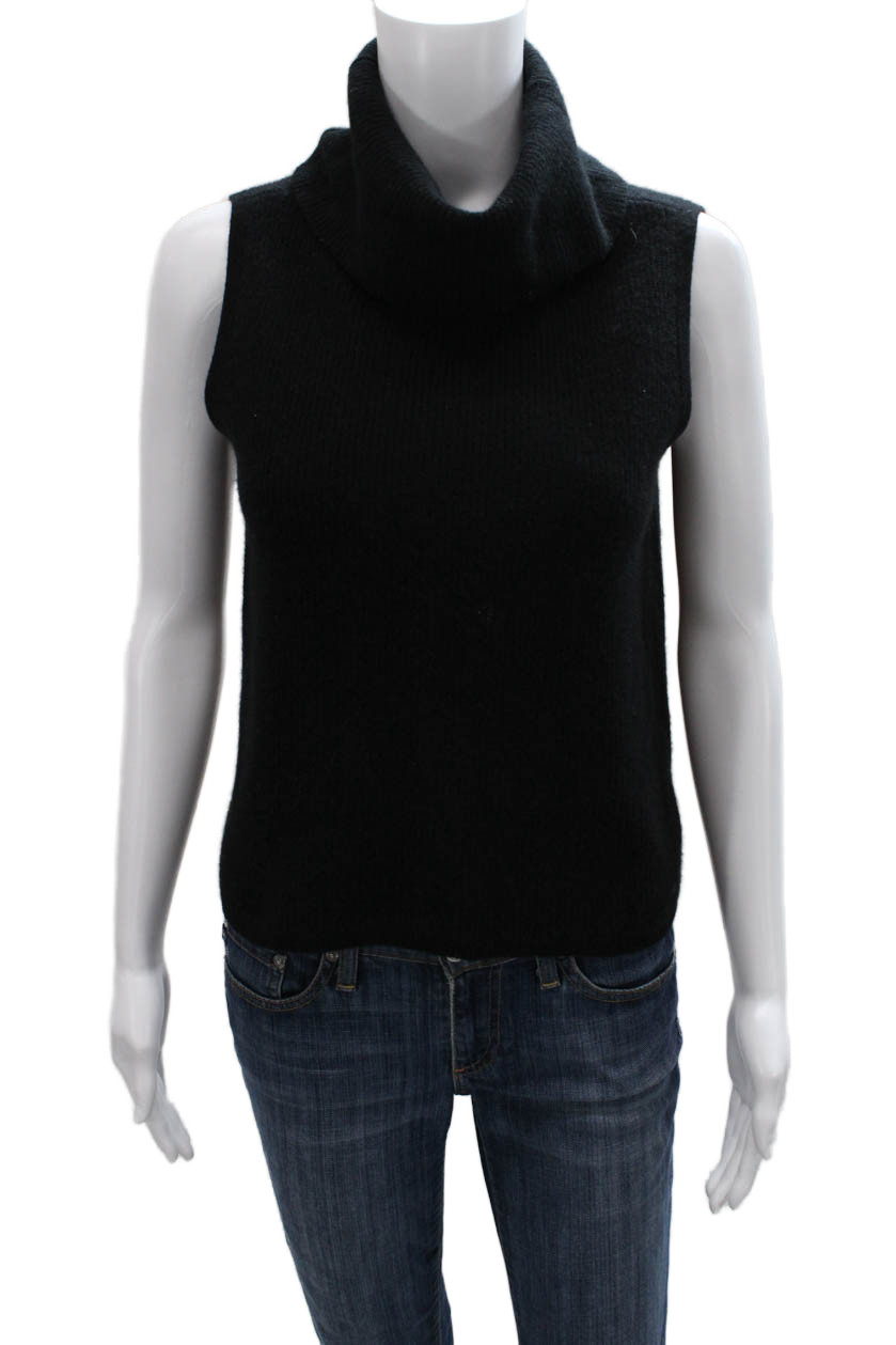 The Cashmere Project Women Cowl Neck Sleeveless Vest Sweater Black Size XSFree Shipping in US $100+ Orders | $6.95 Orders Below