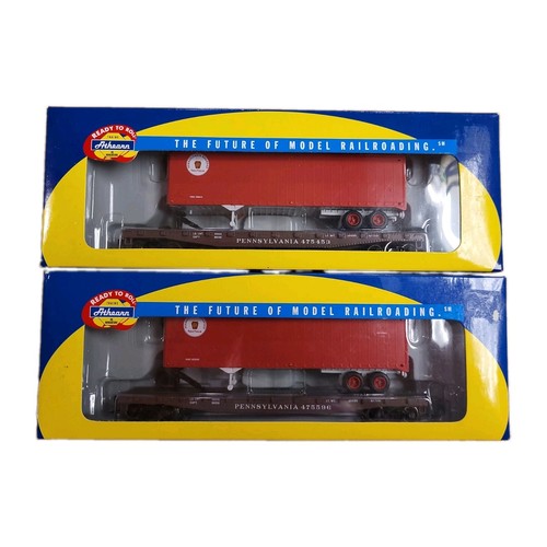 Coche plano Athearn 72472 72473 Pennsylvania 50’ con remolque 40’ PRR 475453 475596 | Condition: New