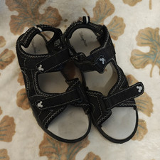 Disney Parks Mickey Mouse Sandals Hook Loop Adjustable Strap Black Size 9