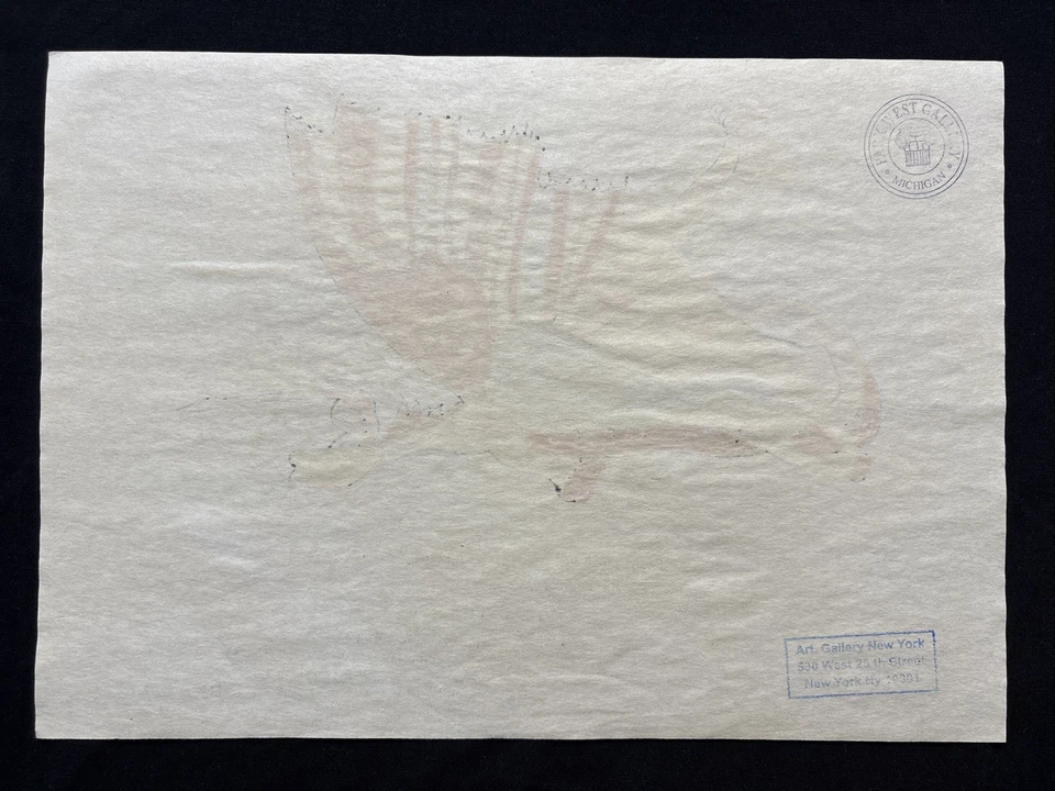 HENRY DARGER (Hecho a mano) Dibujo medios mixtos sobre papel firmado y estampado Foto 2 de 2