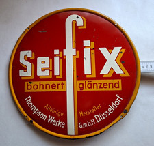 Rundes Blechschild Werbeschild Seifix „bohnert“ „glänzend“ Düsseldorf