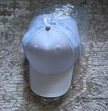 White Solid Mesh Back Adj Trucker Baseball Cap Hat One Size Unisex Lot of 6