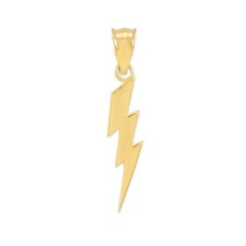 High Polish 14k Yellow Gold Lightning Bolt Br...