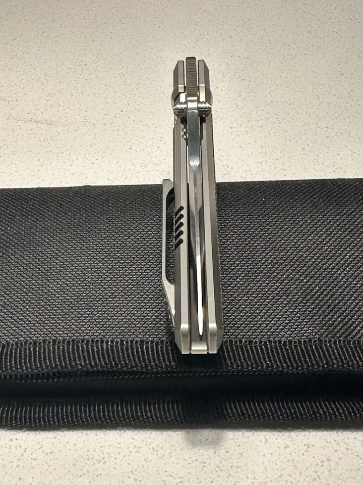 Pena X-Series Mula Folder P Knife with Black Canvas Inlay and Micarta 3.25" M390 - Image 4 of 4