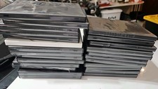 Lot 25 Empty Black/White DVD Cases Single Disc Standard  Eco Replacement Cases