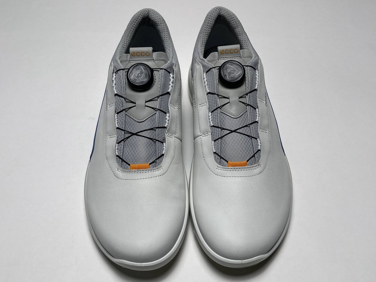 Ecco Golf Biom H4 BOA Golf Shoes White Blue Gray Men's SZ 11