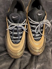 Nike Air Max 97 women  s sneakers 12  a bold gold, black, and tan colorway