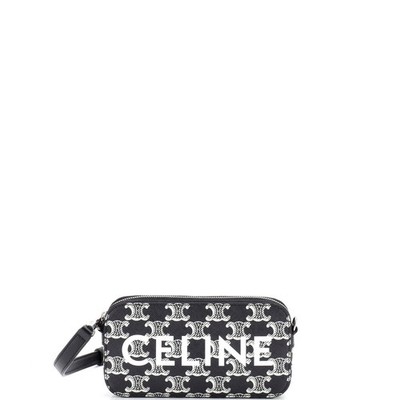 Celine Horizontal Pouch Crossbody Bag Logo Triomphe Coated Canvas