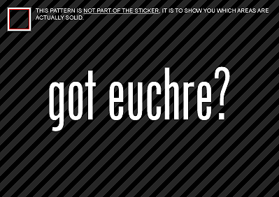 (2) GOT EUCHRE Sticker Decal knock trick card game - Bild 1 von 1
