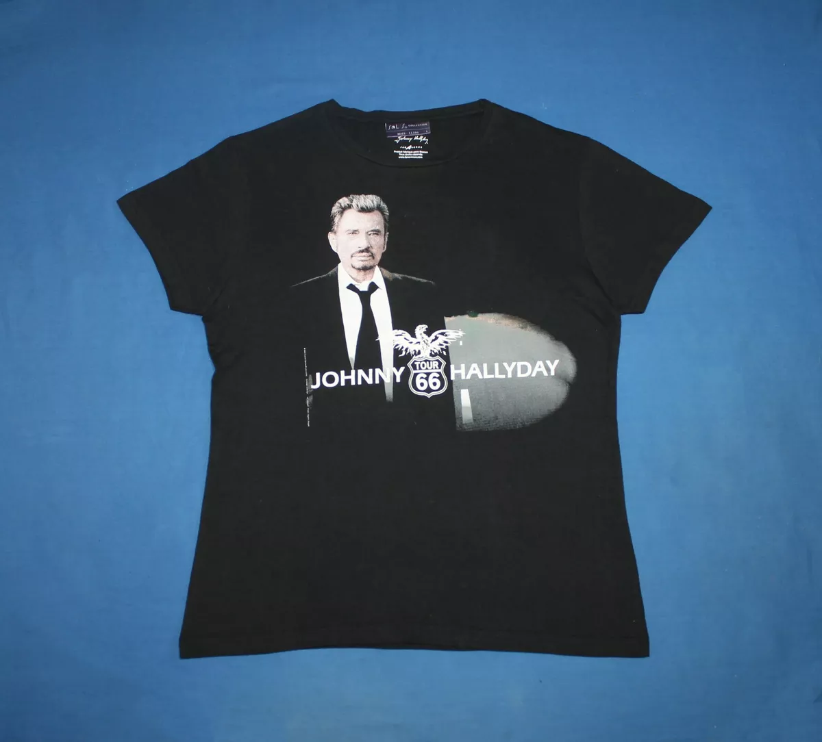 Y2K 2009 Johnny Hallyday Shirt Tour 66 Shirt Rock And Roll Band Shirt Large