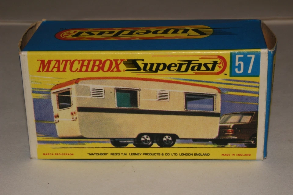 Remolque Matchbox Superfast #57 caravana, excepcional, en caja, lote B Foto 3 de 4