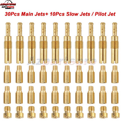 #ad Carburetor Main Jets amp; Slow Jets Pilot Jet Kit For Keihin PJ PE PD FCR FCR MAX $16.77