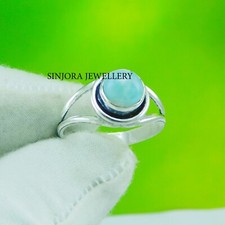 Larimar Gemstone 925 sterling silver handmade Gift Ring US size 5 to 13