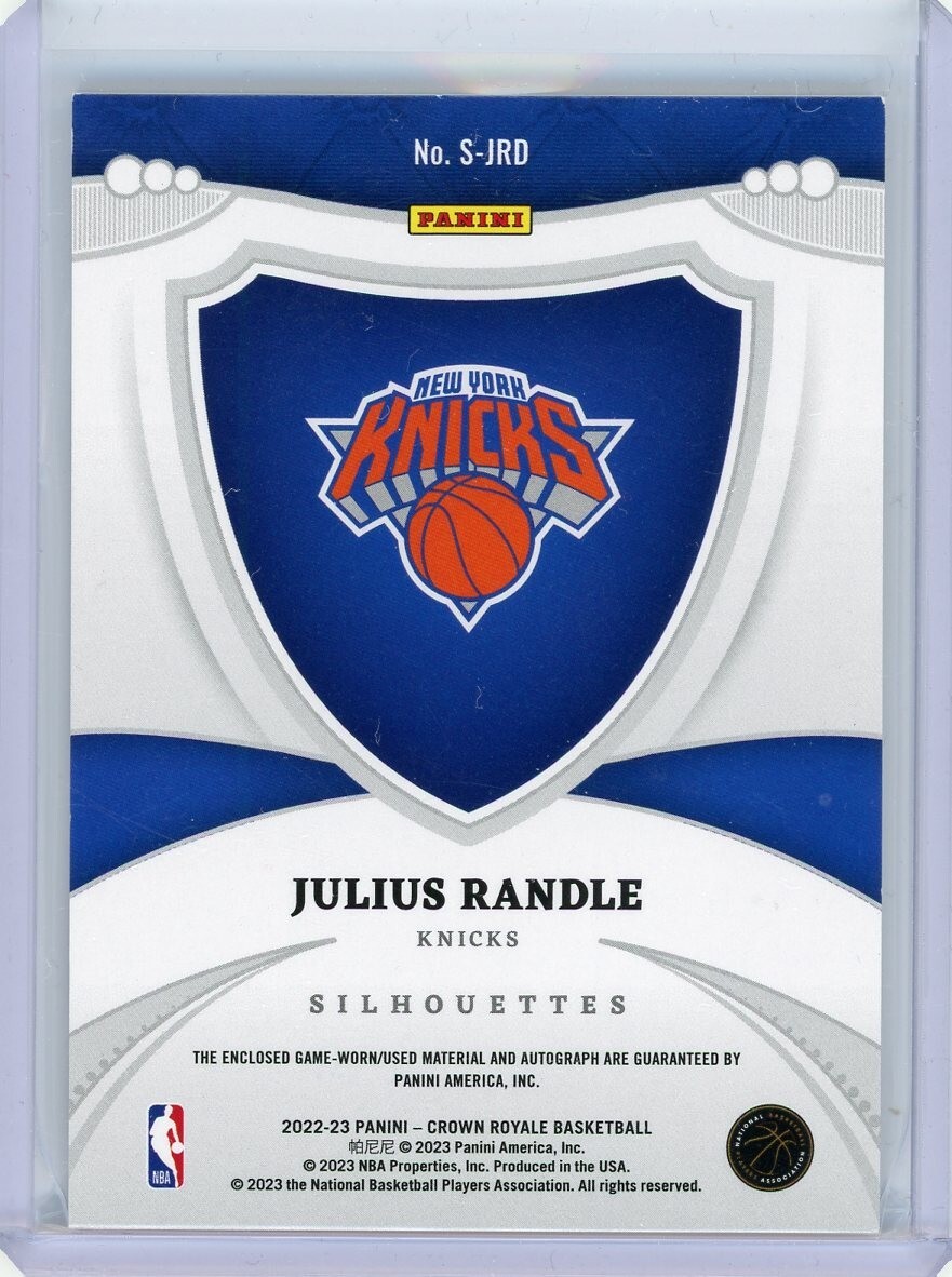 NBA カード Julius Randle 直筆サイン 10枚限定 2022-23 Panini - Chronicles Prestige #74 Julius Randle