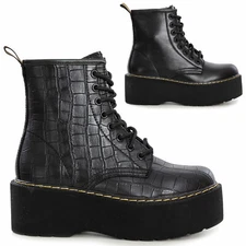 Women's Ankle Boots Platform Flatform Motorcycle Shoes TOOCOOL MB681-5A