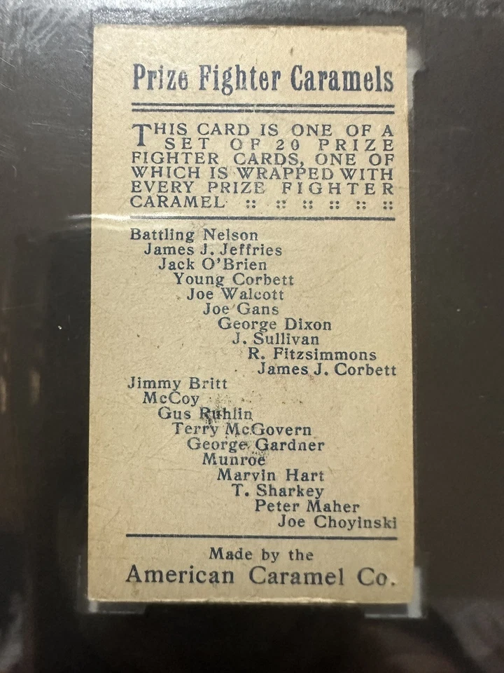 1910 American Caramel Co Joe Gans Boxing HOF SGC A Rc - Image 3 of 3