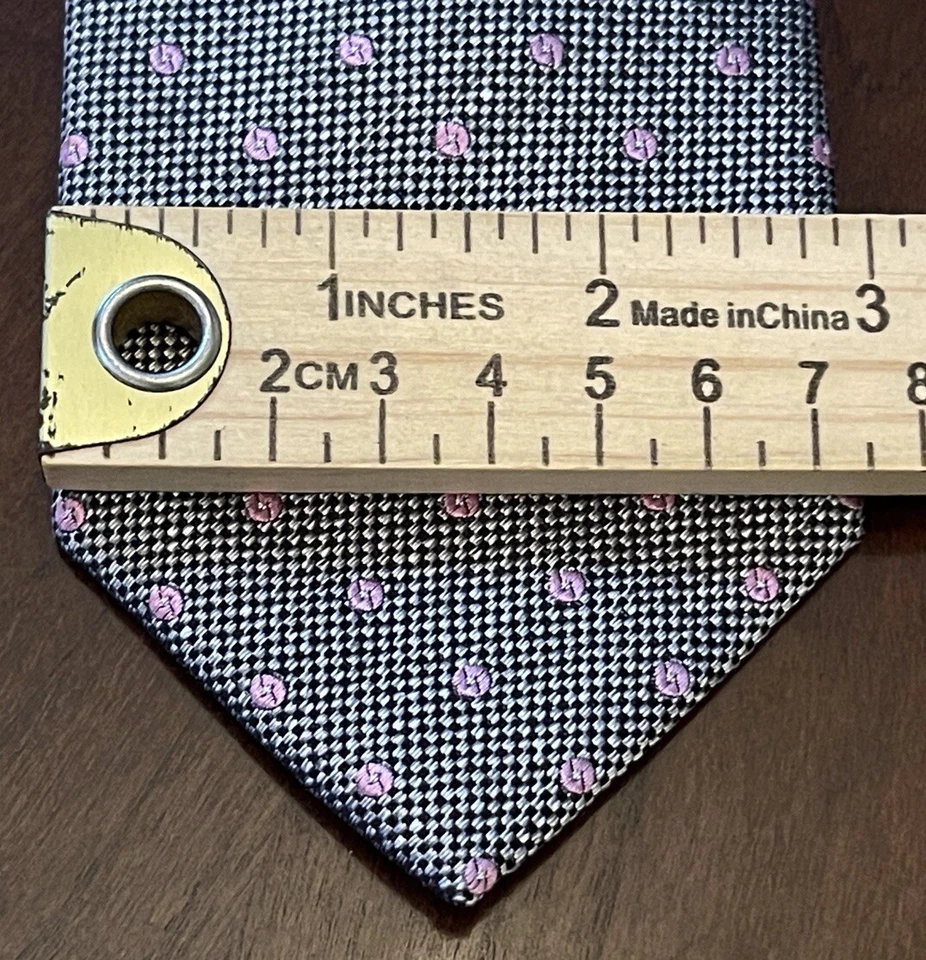 Corbata de cuello Egara gris rosa 100 % seda para hombre hecha en China Foto 4 de 4