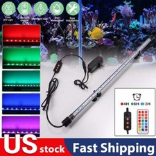 High Quality Aquarium LED Light Fish Tank RGB Submersible Lamp  Remote 19inch
