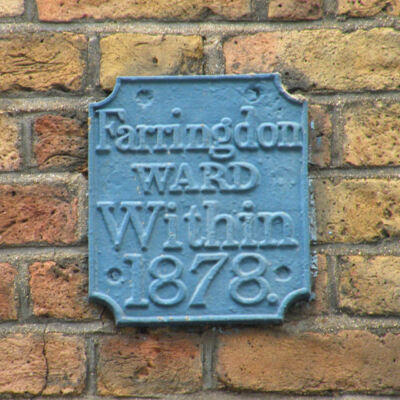 Photo 6x4 Ward boundary marker, St Andrew's Hill London Such is the dynam c2009