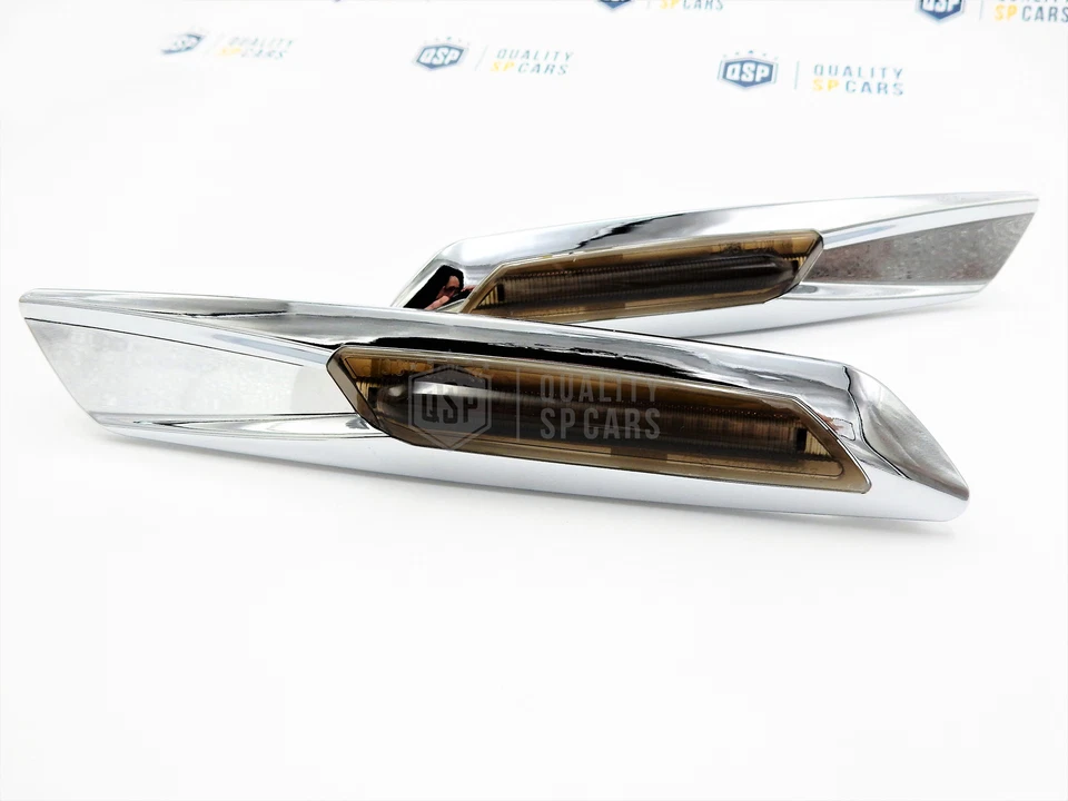 FRECCE FULL LED Laterali Cromate CANBUS per Bmw Serie 5 E60 E61 18 led Tuning - Immagine 2 di 4