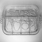 Vtg Anchor Hocking Appetizer Tray Clear Pressed Glass Fruit Relish Divided Dish