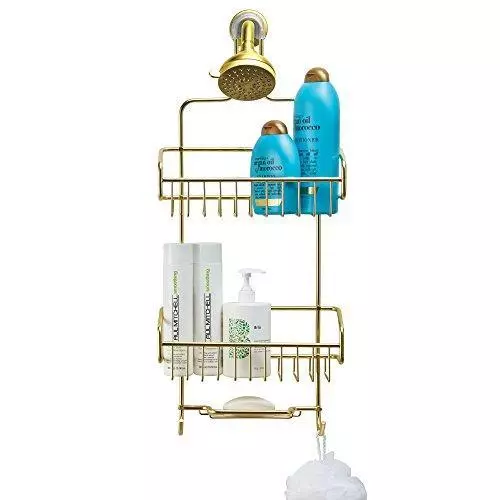 Better Houseware Extra Large Shower Caddy Gold