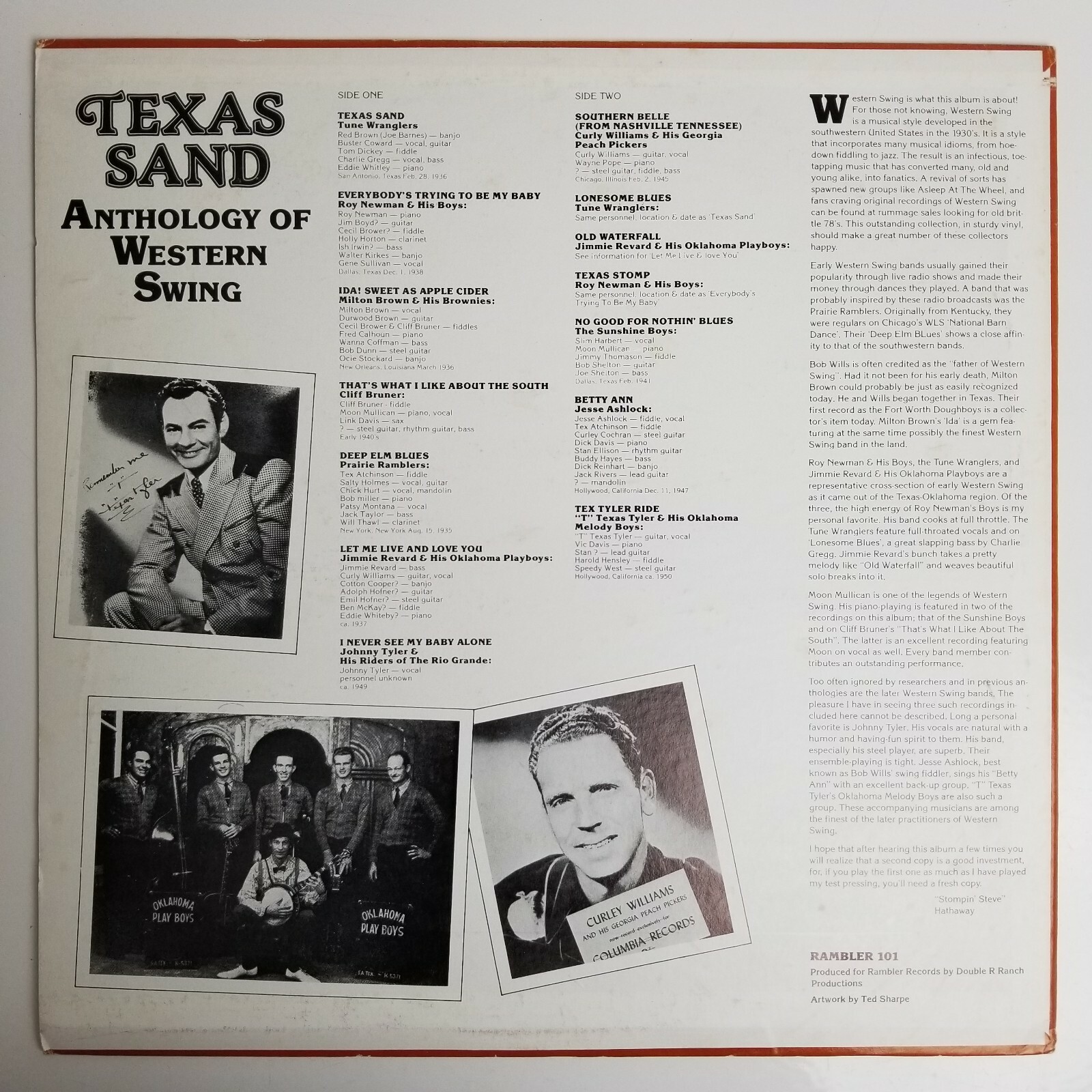 Texas Sand Anthology Of Western Swing LP Rambler 101 Clear record | eBay