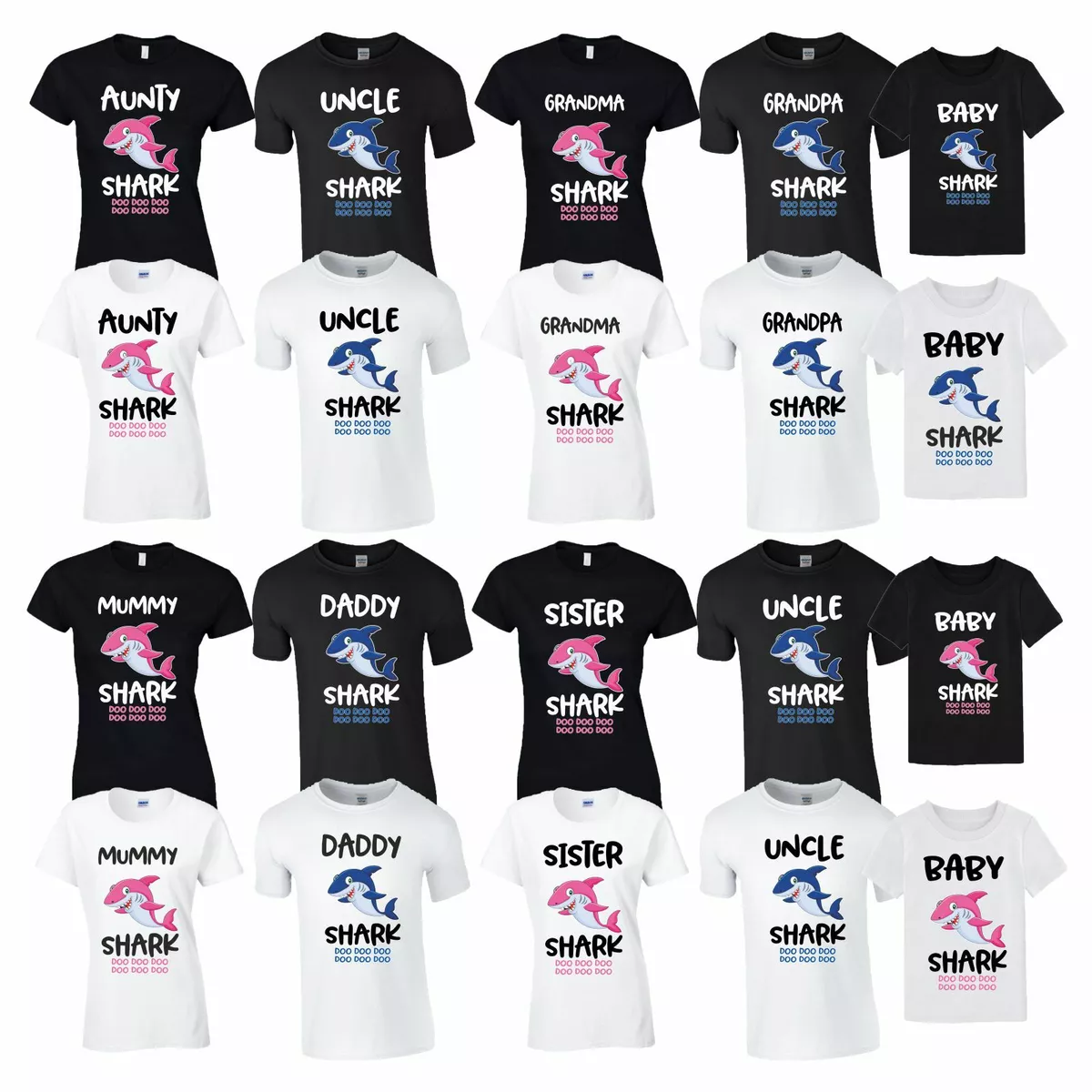 Uncle Shark Doo Doo Shirt - Matching Family Shark Shirts Set Uncle Shark Doo Doo Shirt - Matching Family Shark Shirts Set