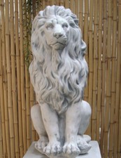 L&Ouml;WEN L&Ouml;WE aus STEINGUSS f&uuml;r GARTEN FROSTFEST FIGUREN NEU TIER FIGUR PO-P295