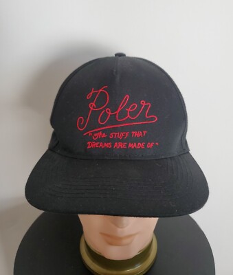 Original Poler Unisex Hat Cap Adjustable Black- One Size super rare
