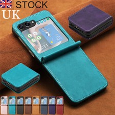 For Samsung Galaxy Z Flip 3 4 5 6 Case Luxury Leather Shockproof Business Cover