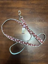 New Coastal Pet Attire Dog Leash Nylon Swivel Clasp Brown w/ pink monkey 6’x1”
