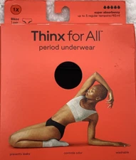 Thinx for All Bikini Period Underwear SZ 1XL Black - Super Absorbency