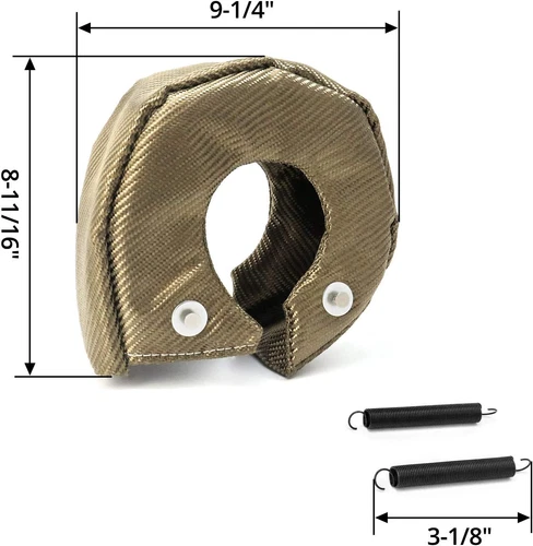 T4 Titanium Turbo Blanket Heat Shield Charger Cover Wrap with Locking 1PCS - Picture 4 of 13